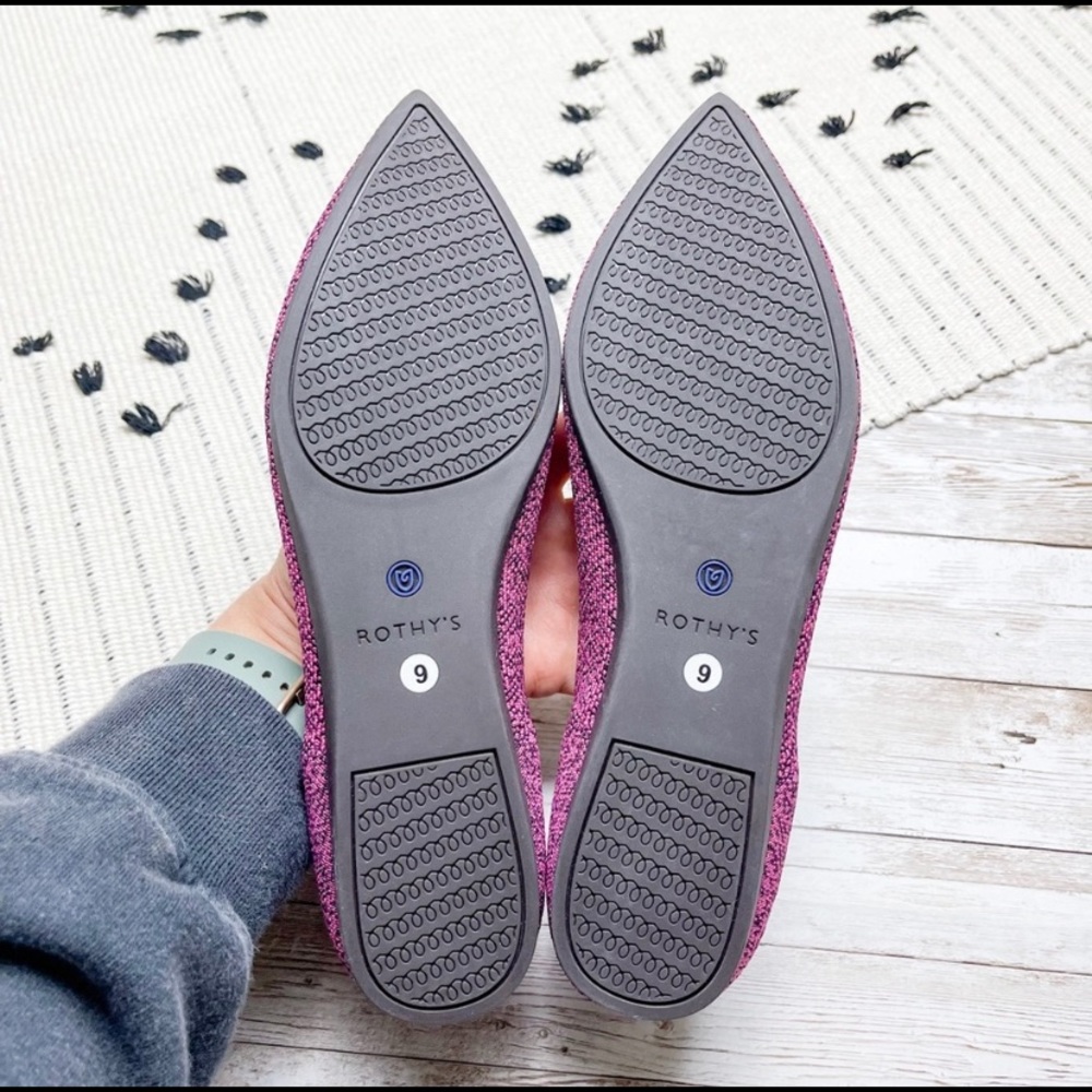 Rothy’s Rare Fig Python Print Point Flats Slip On… - image 6